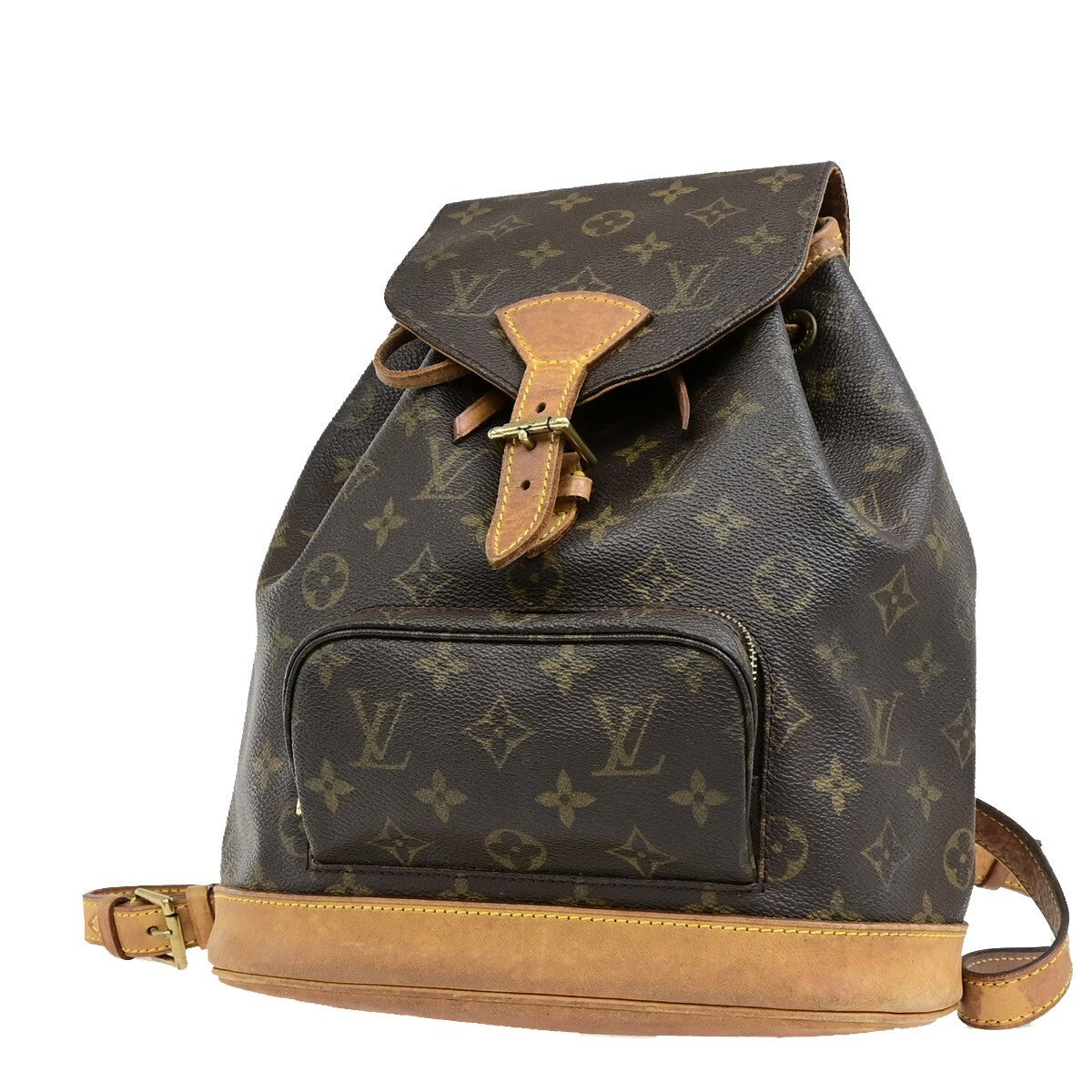 LOUIS VUITTON Montsouris MM Backpack Bag Monogram Leather Brown M51136 75EE122