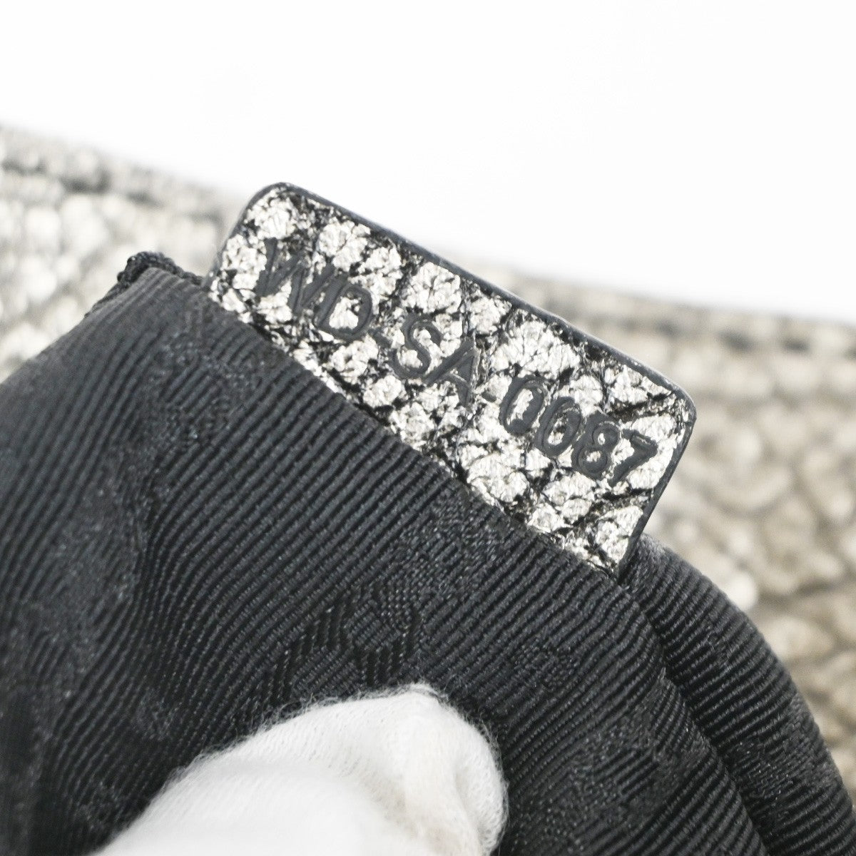 CELINE Bittersweet Shoulder Hobo Hand Bag Leather Metallic Gray SHW 34KD072