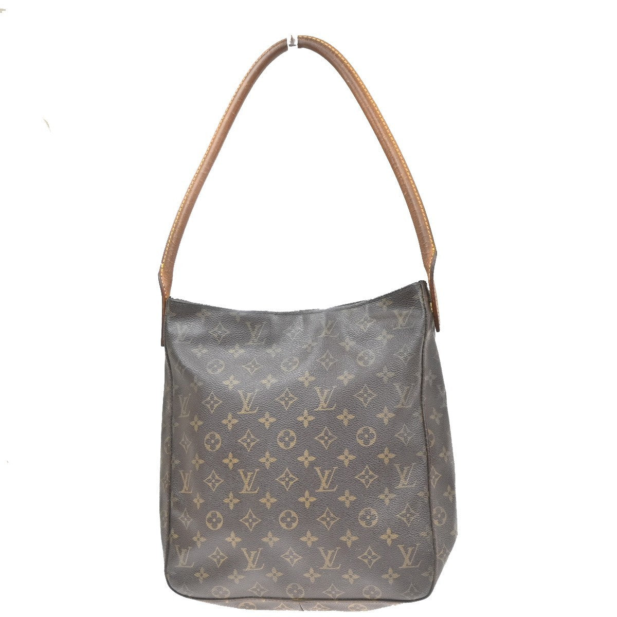 LOUIS VUITTON Looping GM Shoulder Bag Monogram Leather Brown USA M51145 35MA613