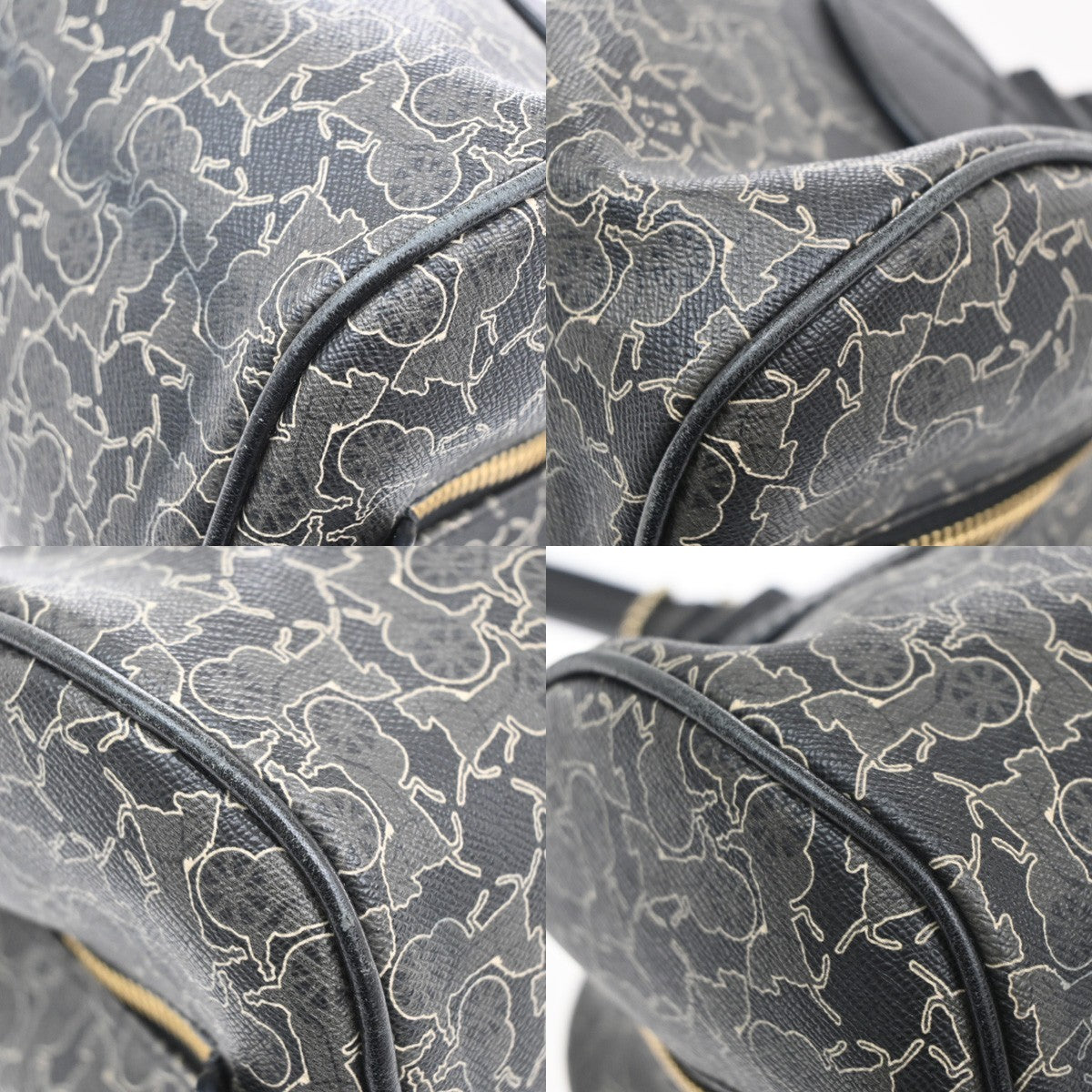 CELINE Horse Carriage Shoulder Hand Bag PVC Leather Black GHW 62CA402