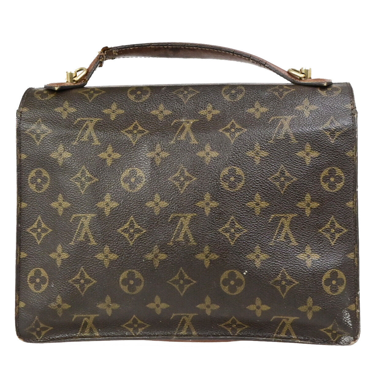 LOUIS VUITTON Monceau 28 Hand Bag Monogram Leather Brown France M51185 02SJ533