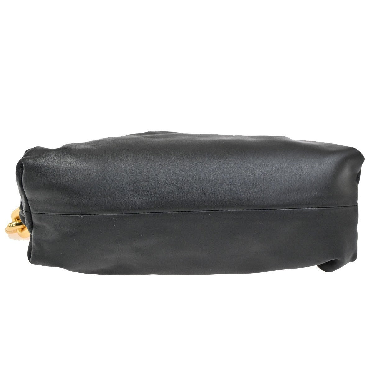BOTTEGA VENETA The Chain Pouch Shoulder Bag Leather Black GHW Italy 50RL651