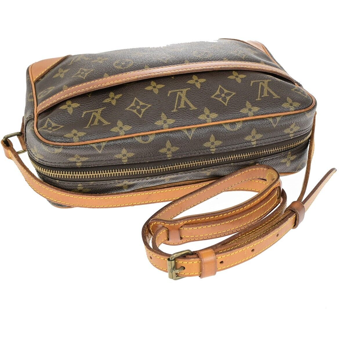 LOUIS VUITTON Trocadero 27 Shoulder Bag Monogram Leather Brown M51274 30EB146