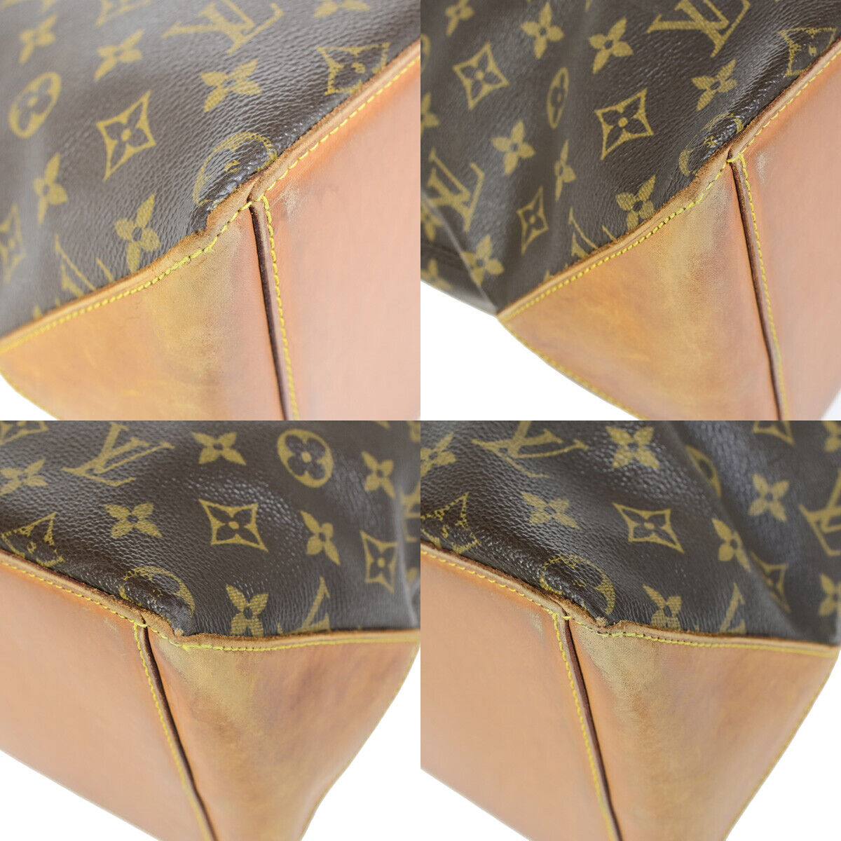 LOUIS VUITTON Cabas Mezzo Shoulder Bag Monogram Leather Brown M51151 31YF519