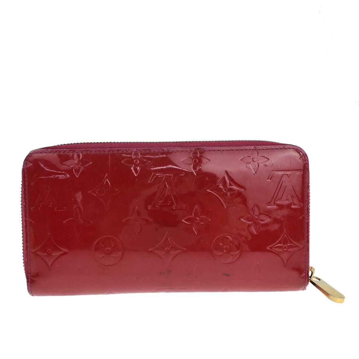 LOUIS VUITTON Long Zippy Wallet Monogram Vernis Leather Pink M91597 09EB261