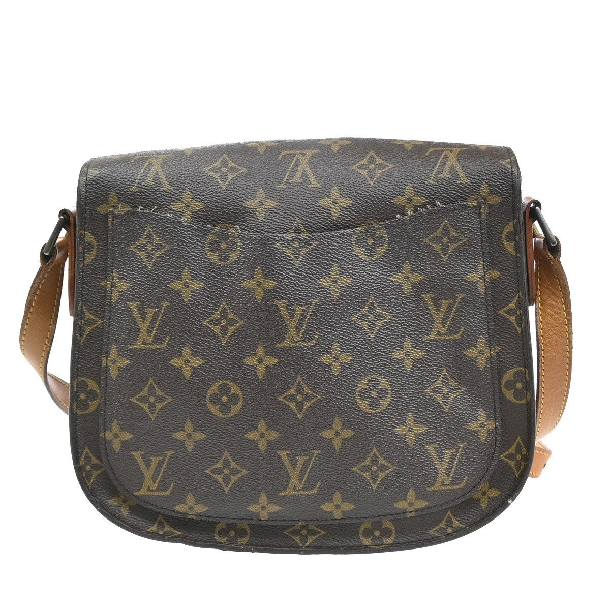 LOUIS VUITTON Saint Cloud GM Shoulder Bag Monogram Leather Brown M51242 31SA101