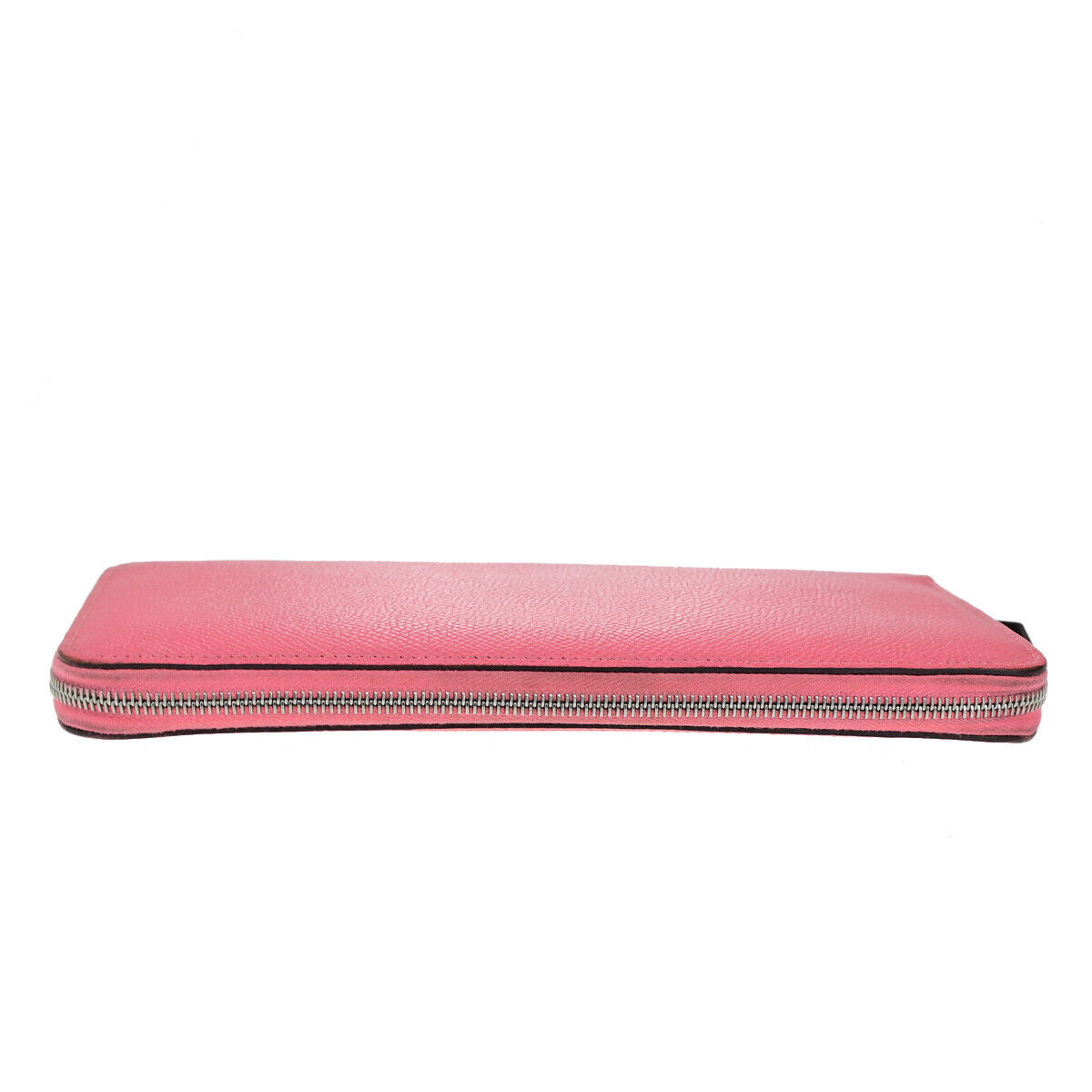HERMES Azap Classique Long Zipper Wallet Silk In Epsom Rose Azaalee SHW 35YG473