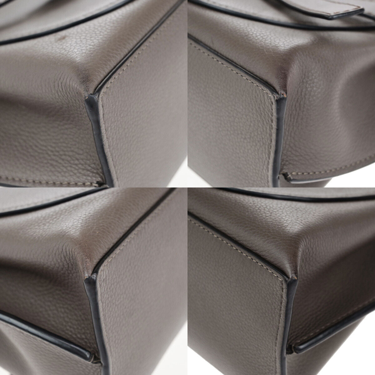 LOEWE Logo Gate Top Handle 2Way Shoulder Hand Bad Leather Brown GHW 95RK662