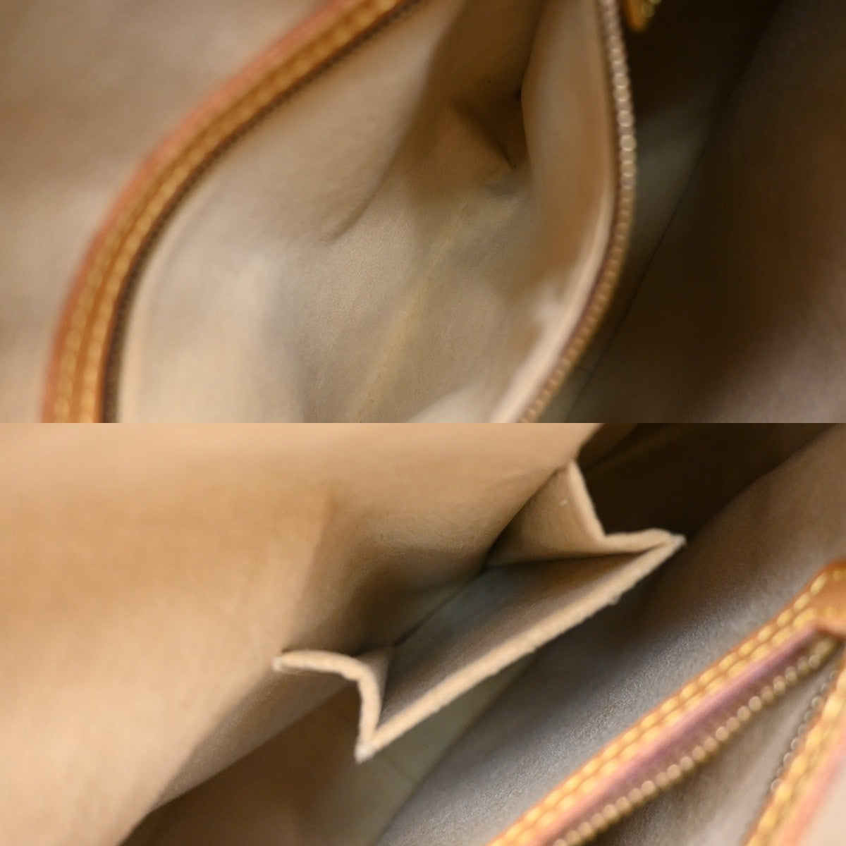 LOUIS VUITTON Logo Looping GM Shoulder Bag Monogram Leather Brown M51145 73KB422