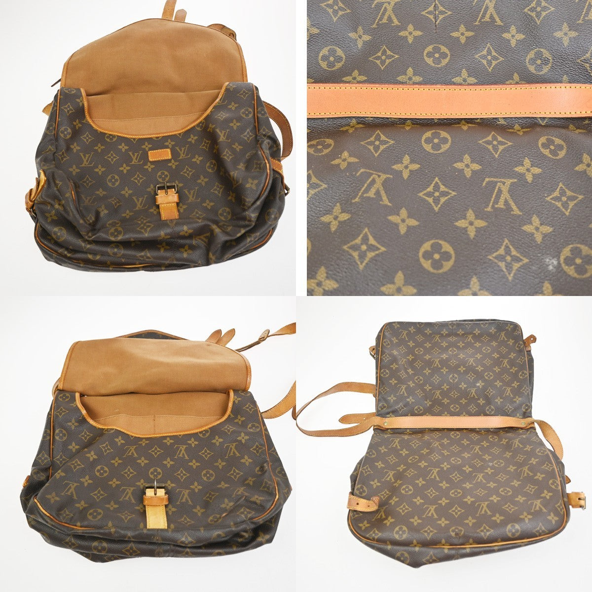 LOUIS VUITTON Saumur 35 Shoulder Bag Monogram Leather BN France M42254 39KC945
