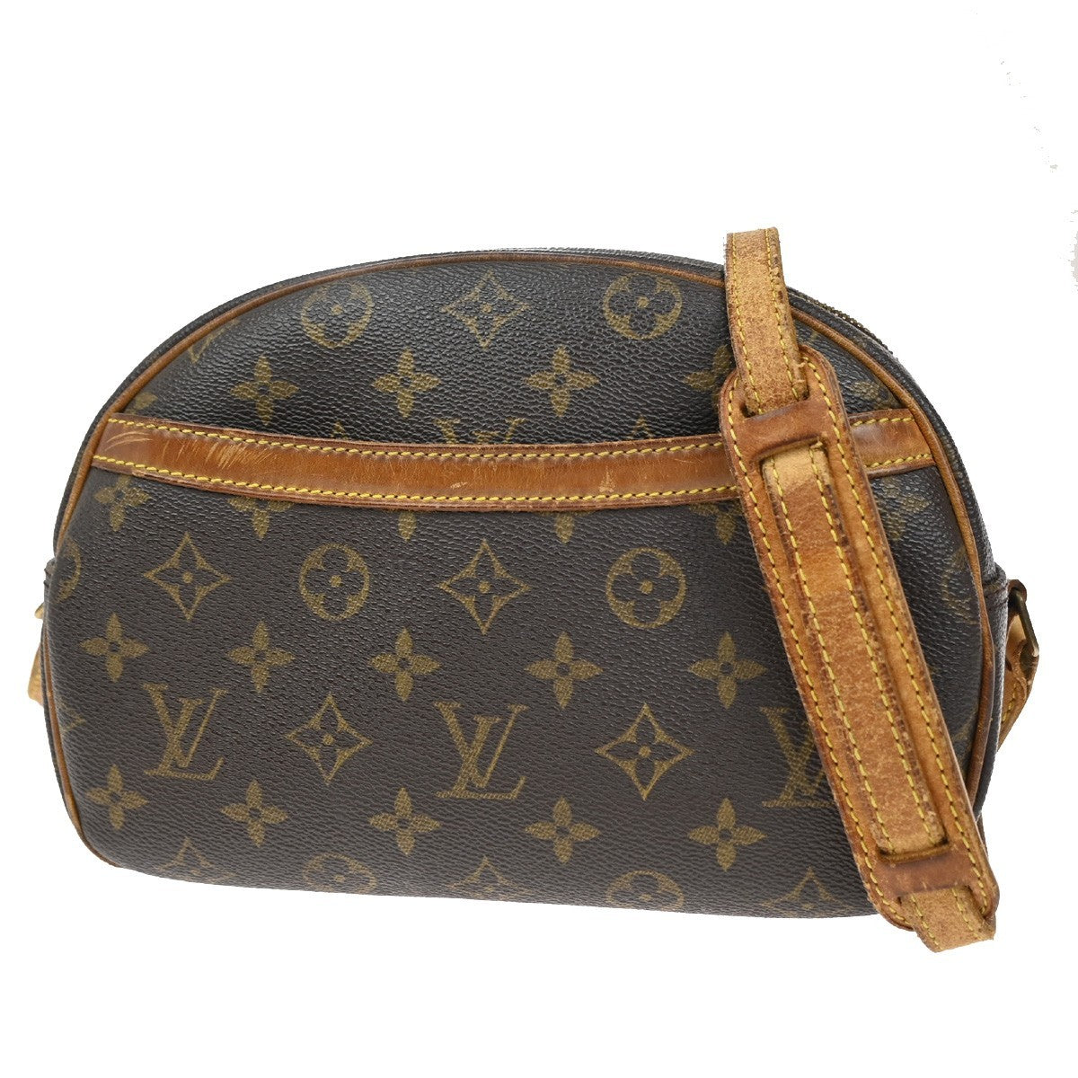 LOUIS VUITTON Blois Shoulder Bag Monogram Leather Brown France M51221 30CA203