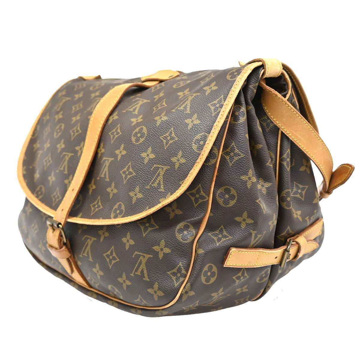 LOUIS VUITTON Saumur 35 Shoulder Bag Monogram Leather BN France M42254 84MA279