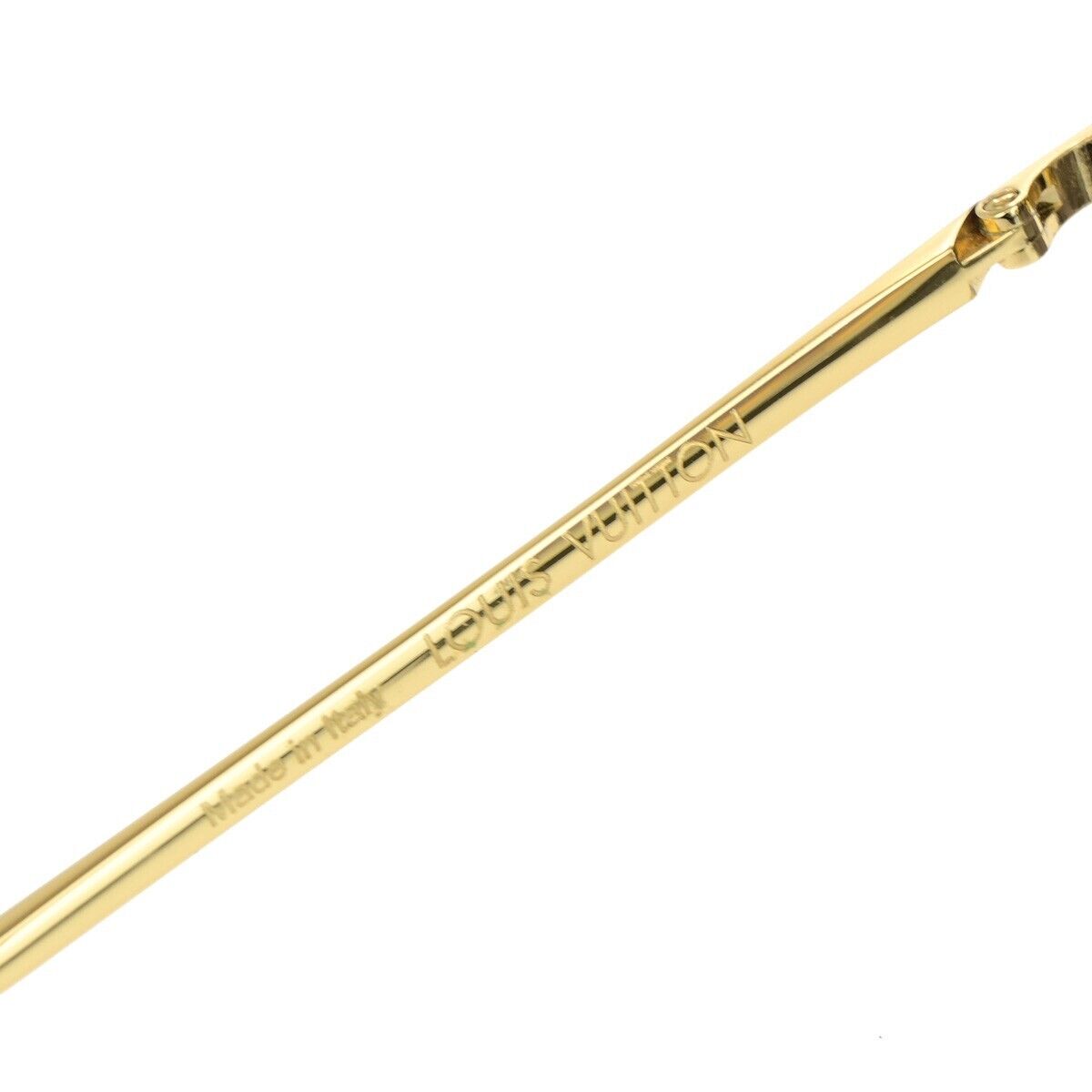 LOUIS VUITTON Clockwise Sunglasses Eye Wear Monogram Metal Gold Z1020E 81YG537