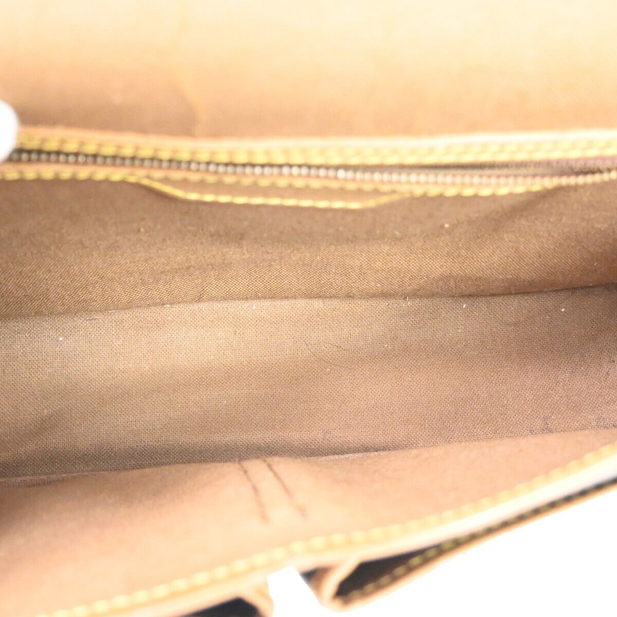 LOUIS VUITTON LV Logo Gibeciere MM Shoulder Bag Monogram Leather M42247 36FA232
