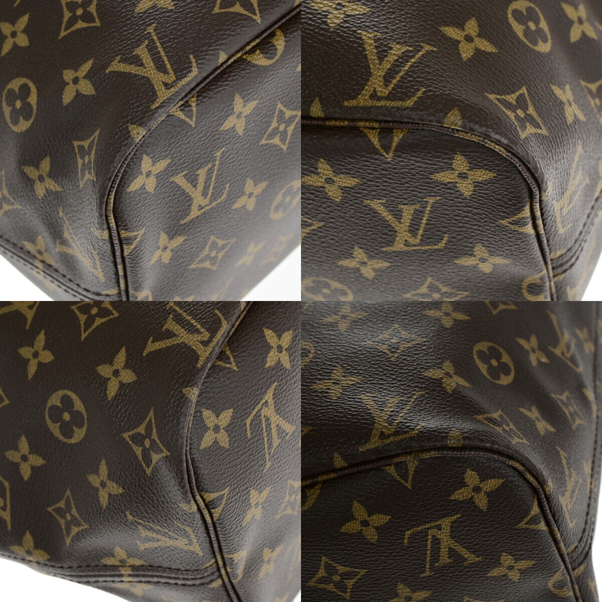 LOUIS VUITTON Neverfull MM Shoulder Tote Bag Monogram Leather M50366 691RK148