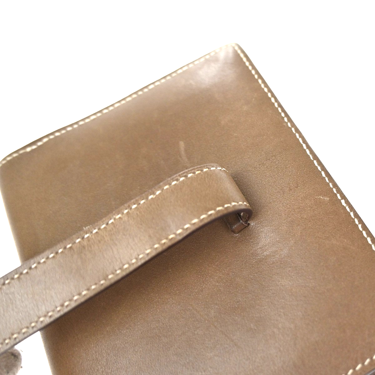HERMES H Logo Bearn Compact Bifold Wallet Purse Swift Leather Brown SHW 87RQ018