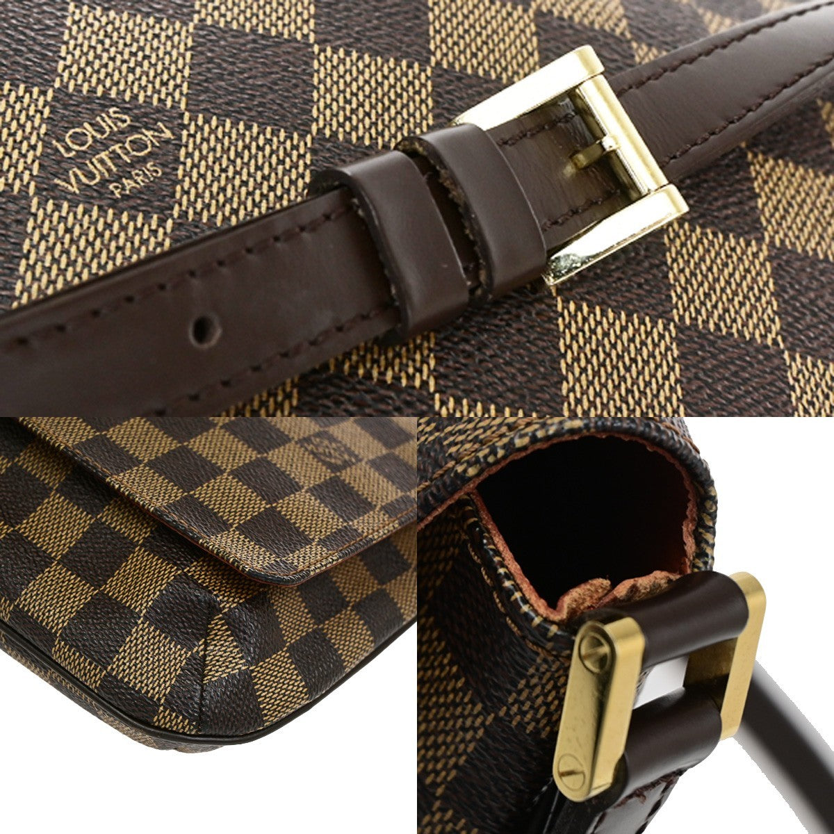 LOUIS VUITTON Musette Tango Long Shoulder Bag Damier Ebene Brown N51301 95RQ050