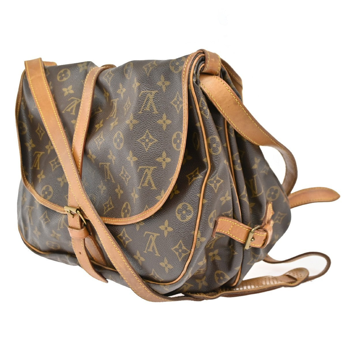 LOUIS VUITTON Saumur 35 Shoulder Bag Monogram Leather BN France M42254 70DA212