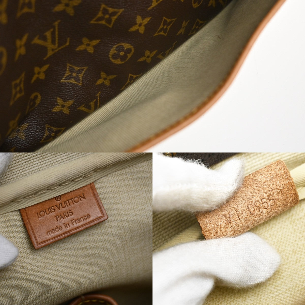 LOUIS VUITTON LV Logo Deauville Hand Bag Monogram Leather Brown M47270 82MA639