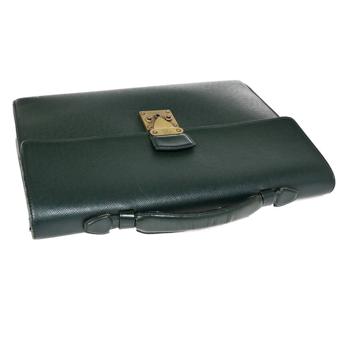 LOUIS VUITTON Serviette Kourad Briefcase Hand Bag Taiga Leather M30074 04YF148