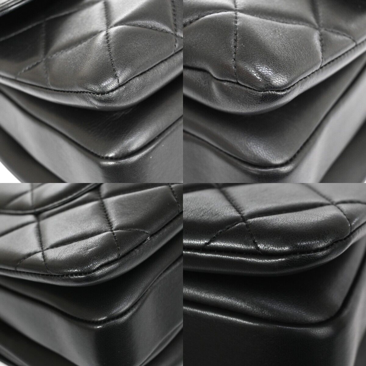 CHANEL CC Logo Matelasse 2Way Shoulder Hand Bag Leather Black GHW Italy 985RH891