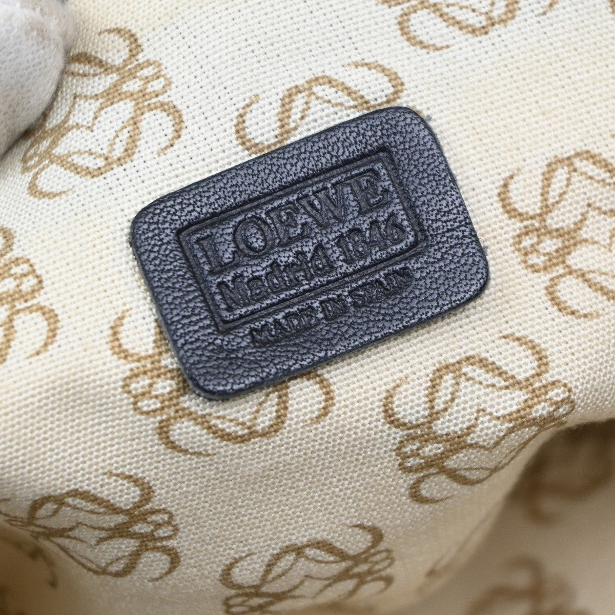 LOEWE Logo Anagram Shoulder Hand Bag Nappa Leather Black GHW Spain 34MA619