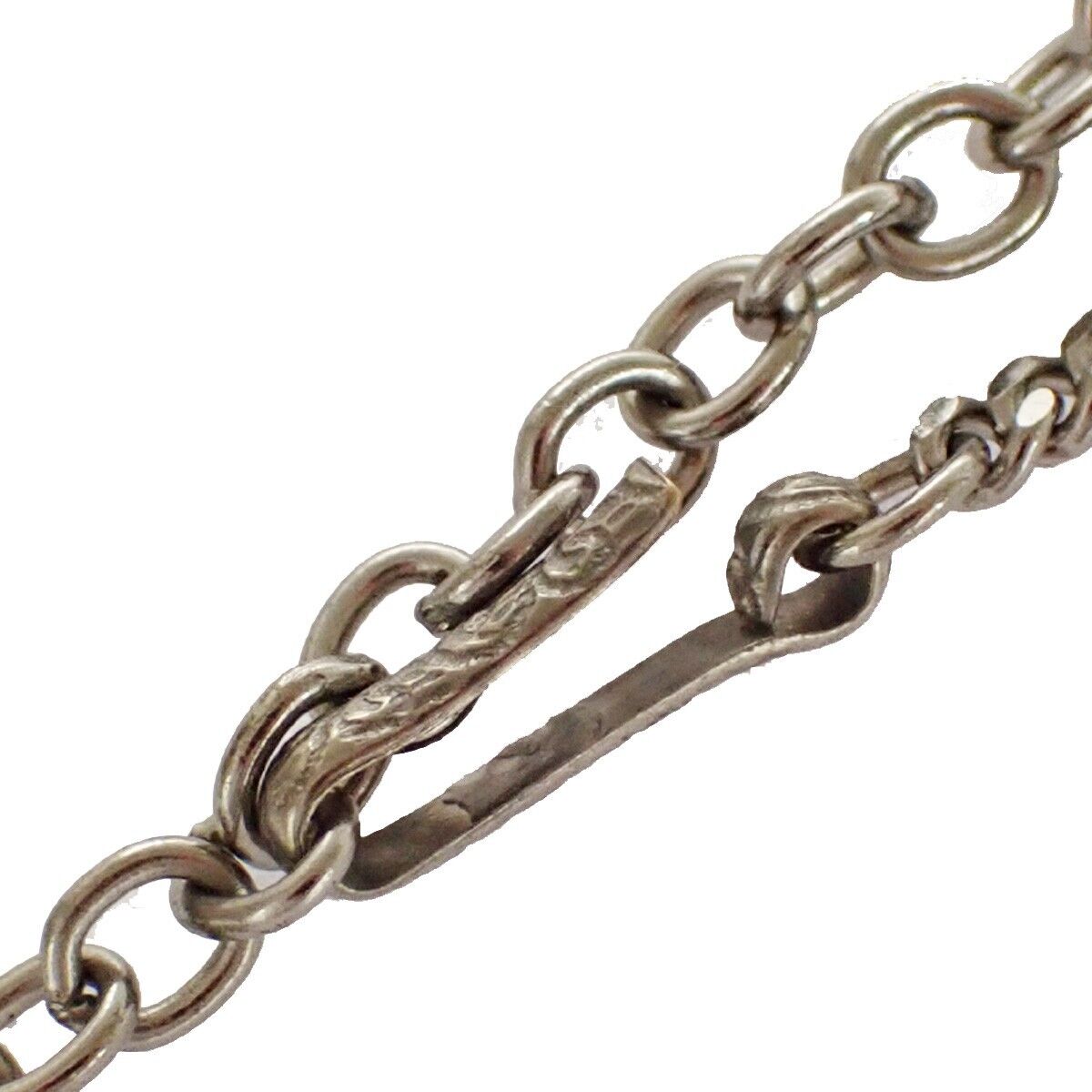 CHANEL CC Logo Chain Necklace Ball Pendant Plastic Silver Accessory 30GA772