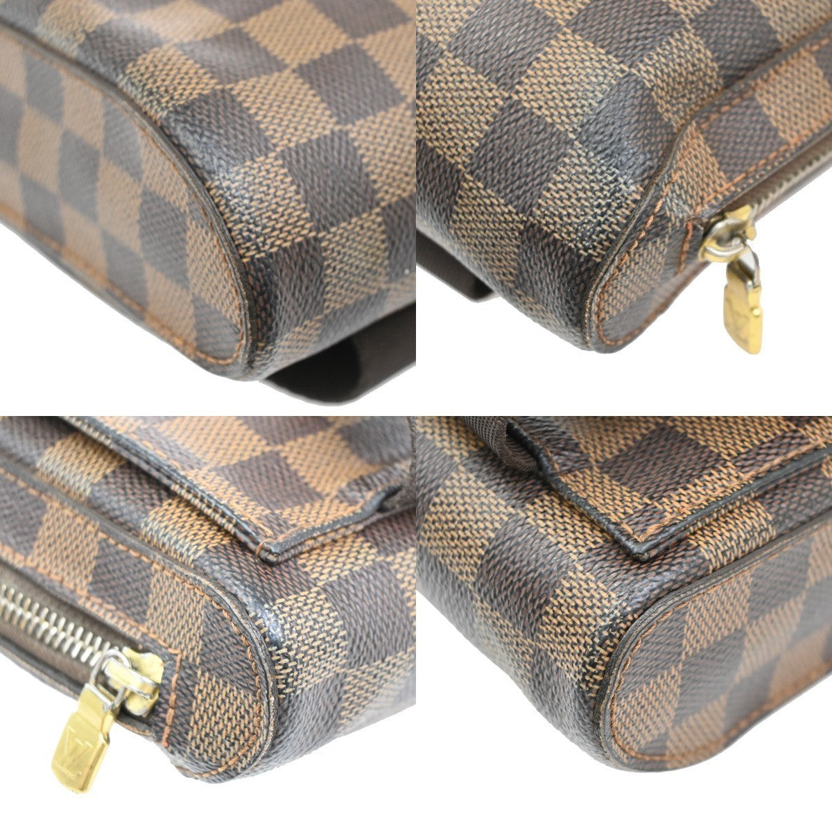 LOUIS VUITTON Geronimos Bum Body Bag Damier Leather Brown Spain N51994 71KD174