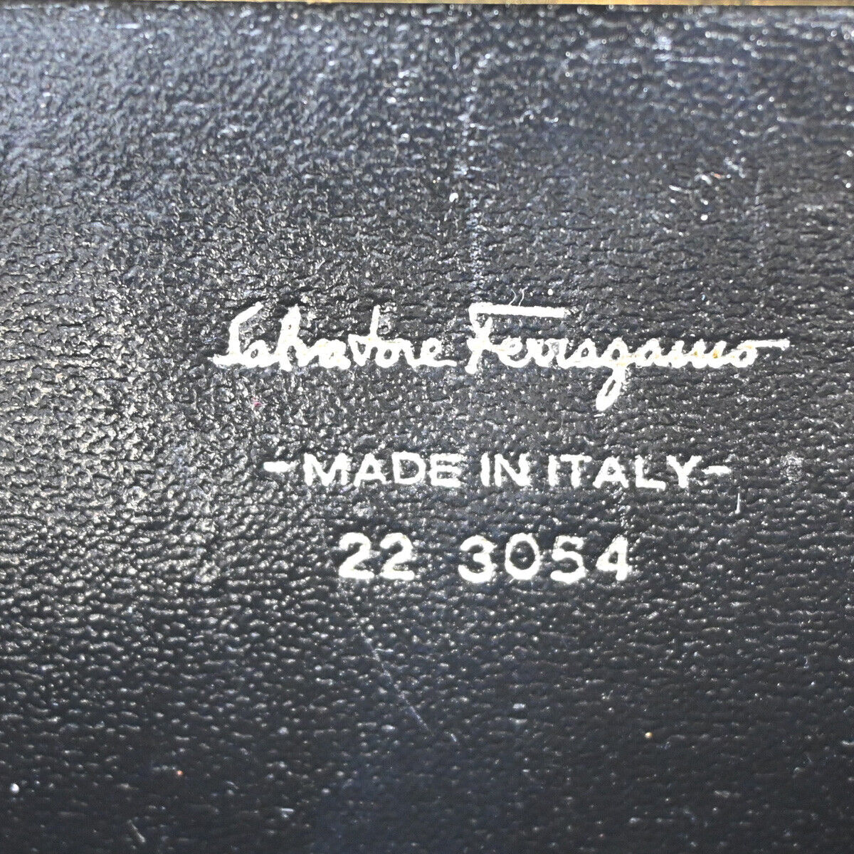 SALVATORE FERRAGAMO Vara Chain Mini Shoulder Bag Embossing Leather BE 68YE350