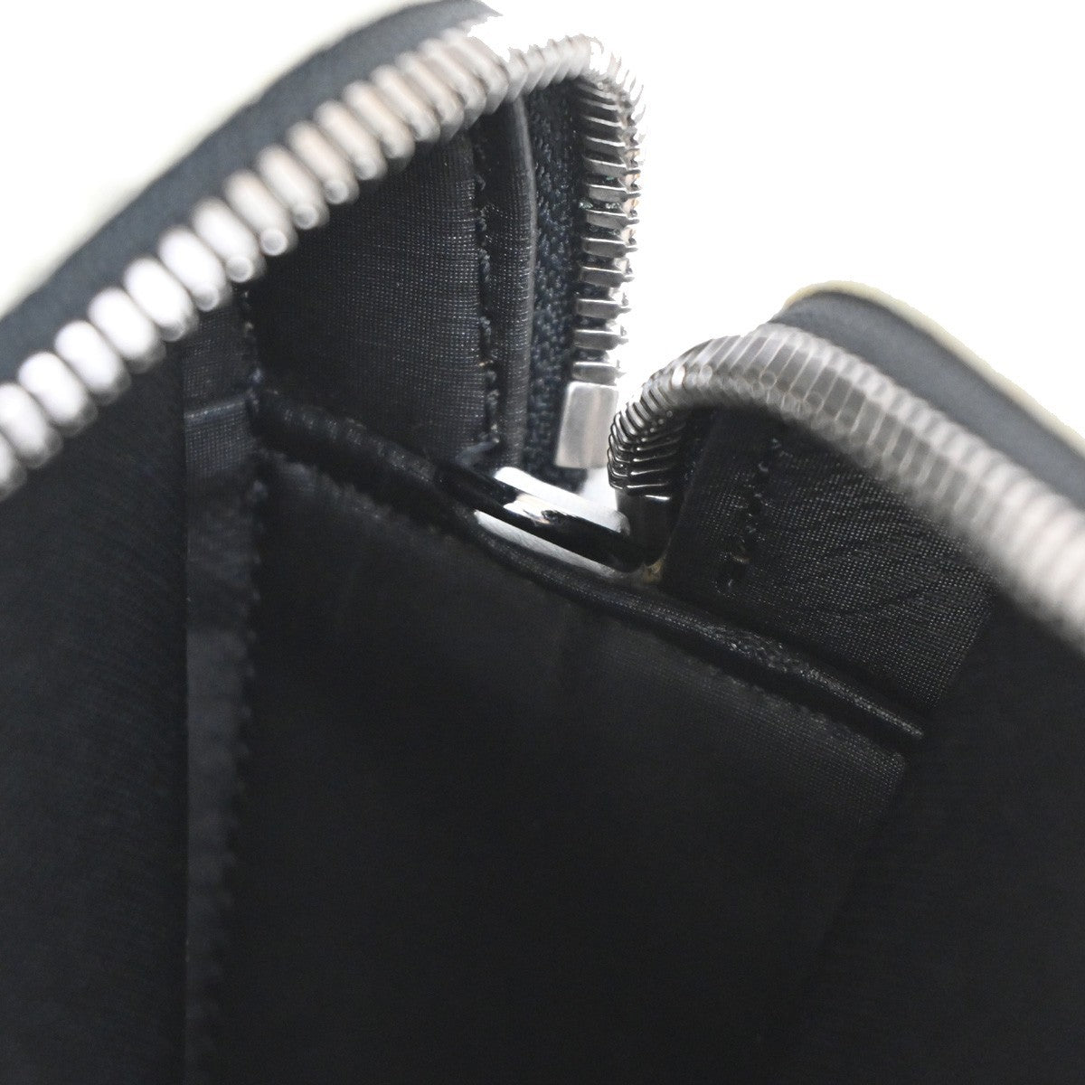 LOEWE Logo Repeat Anagram Mini Shoulder Bag Nylon Leather Black  White 38KB684