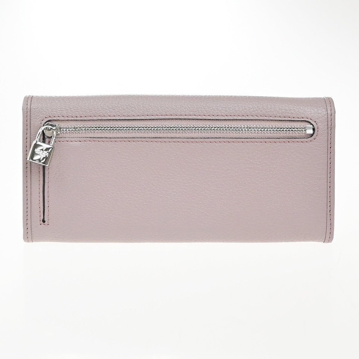 LOEWE Logo Anagram Bifold Long Wallet Leather Pink SHW 64KP387