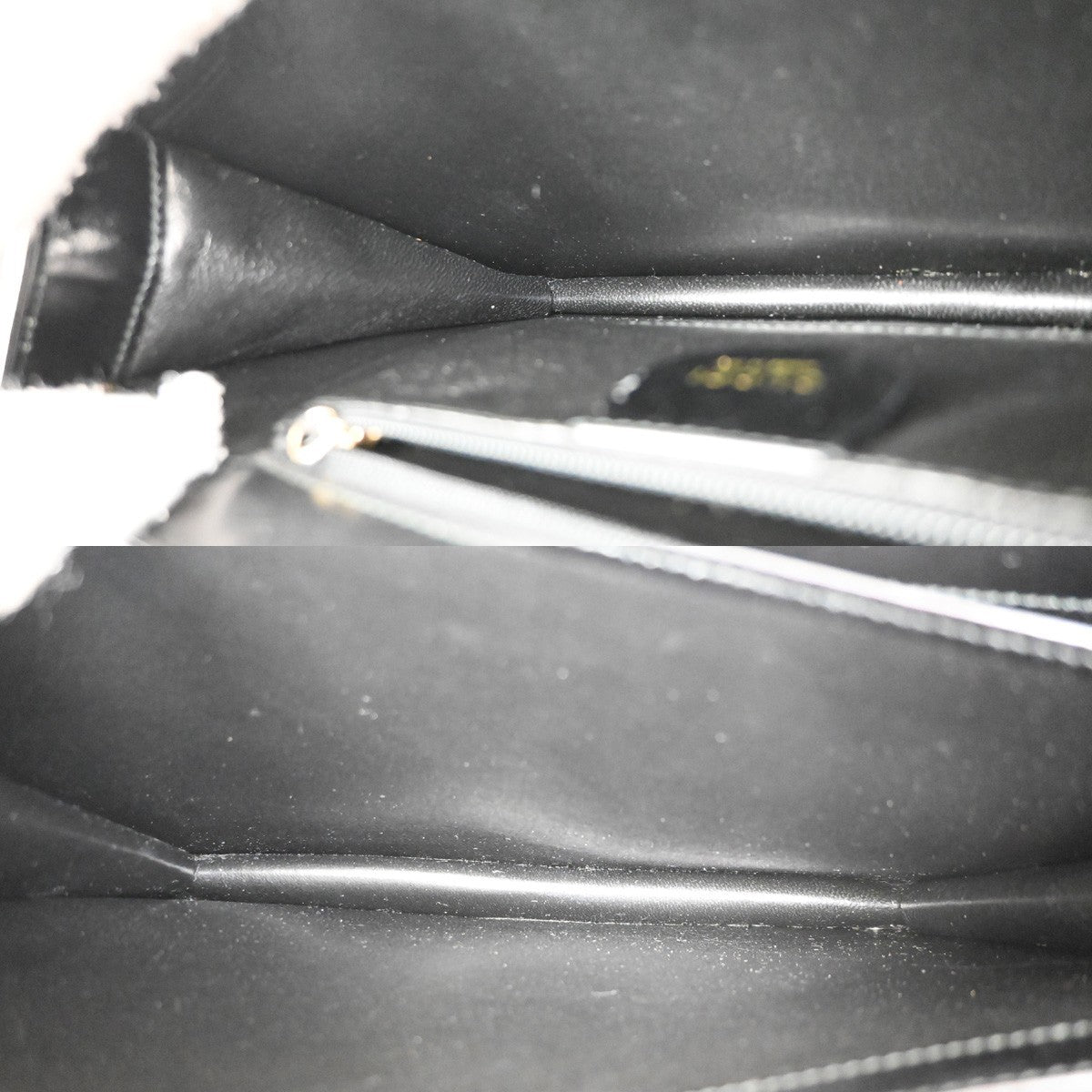 GUCCI Logo GG Shoulder Bag Leather Black Italy GHW 67TA289