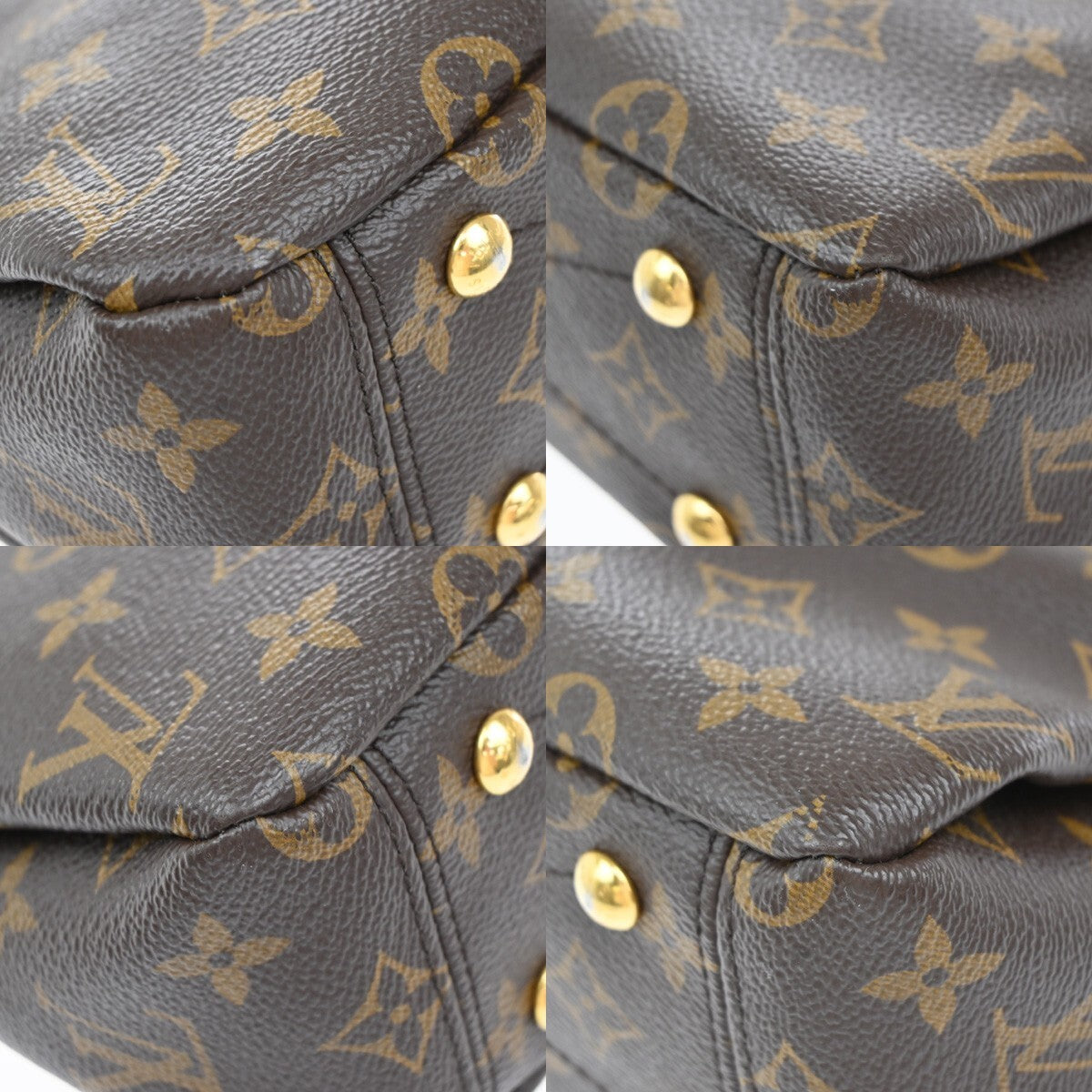 LOUIS VUITTON Pallas BB 2Way Hand Bag Monogram Leather Brown Red M41241 681EE132