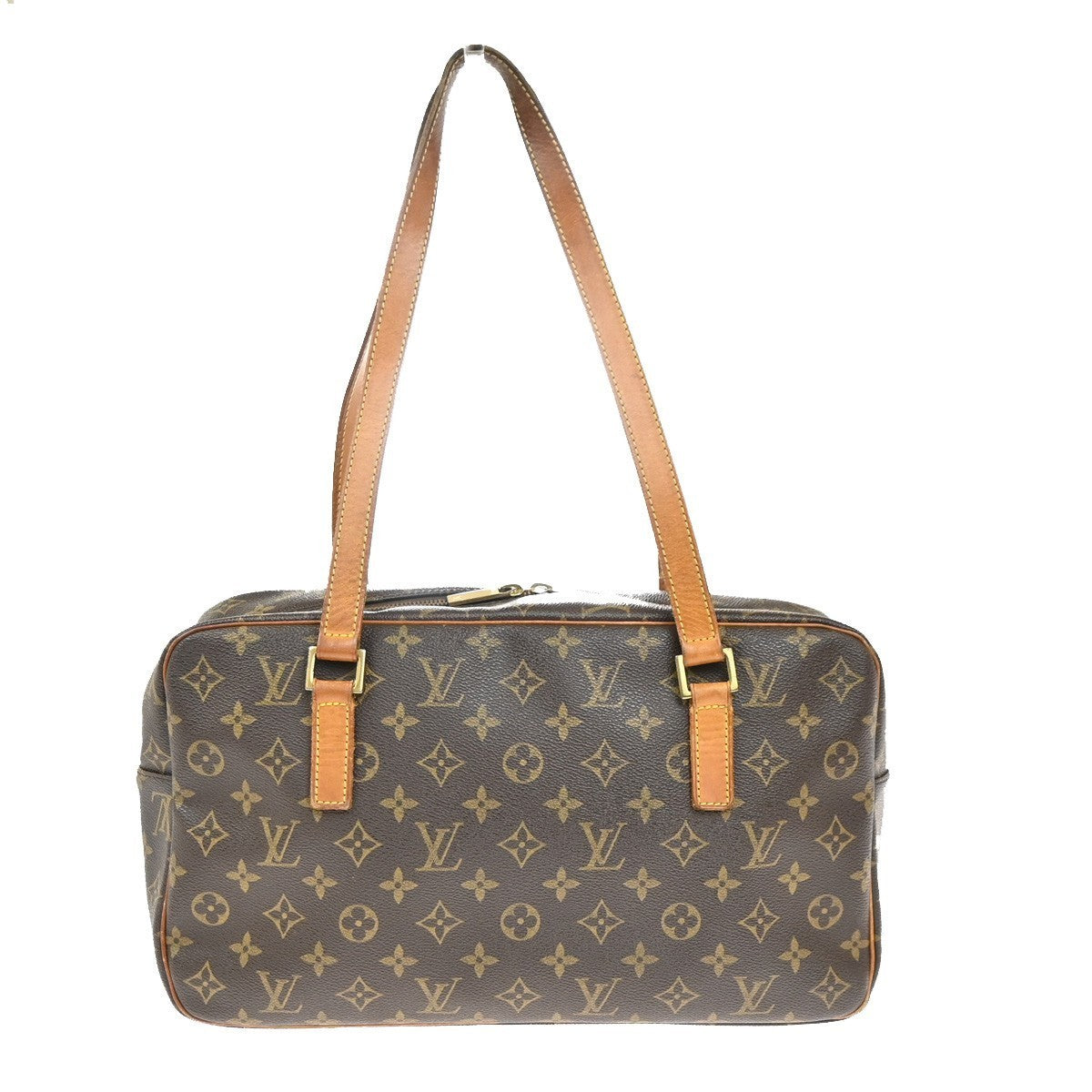 LOUIS VUITTON LV Logo Cite GM Shoulder Bag Monogram Leather Brown M51181 73MA360
