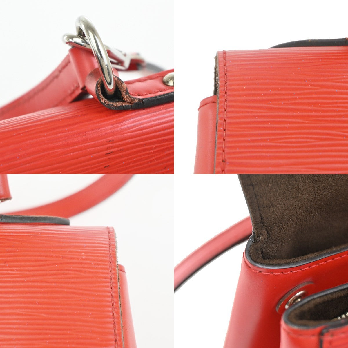 LOUIS VUITTON Cluny MM 2Way Shoulder Hand Bag Epi Leather Red SHW M41333 25ZA365