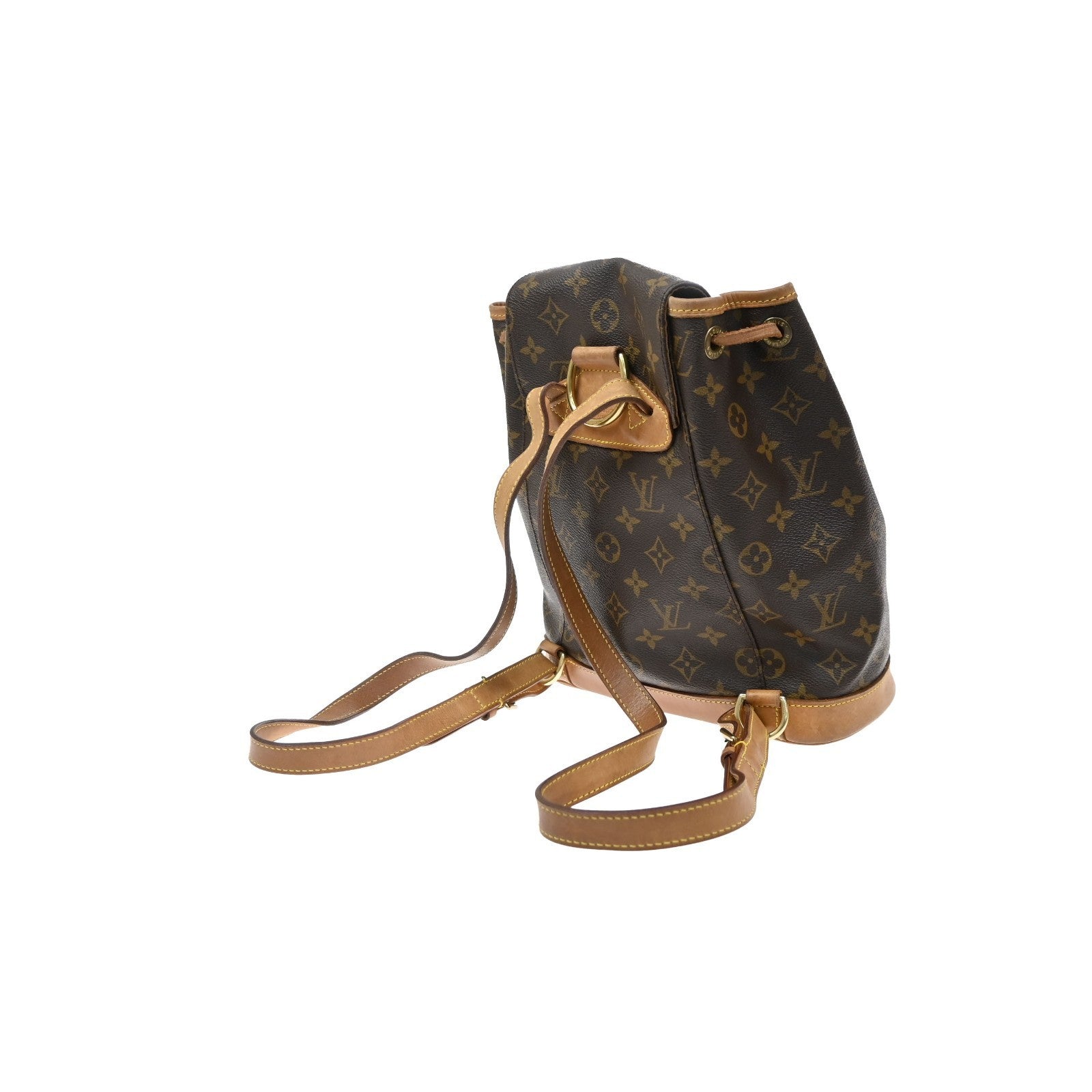 LOUIS VUITTON Montsouris MM Backpack Bag Monogram Leather Brown M51136 15KD141