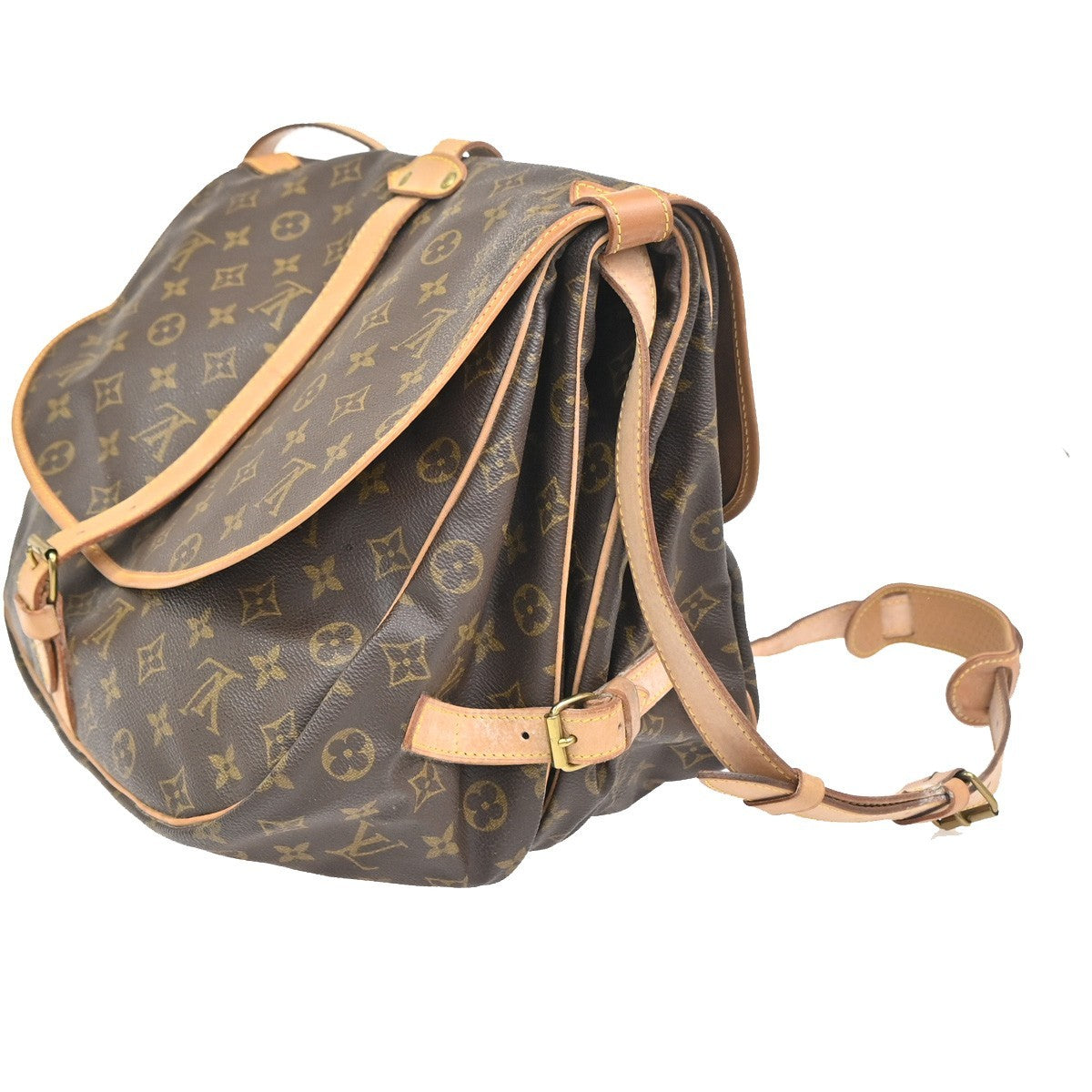 LOUIS VUITTON Saumur 35 Shoulder Bag Monogram Leather BN France M42254 77TA599