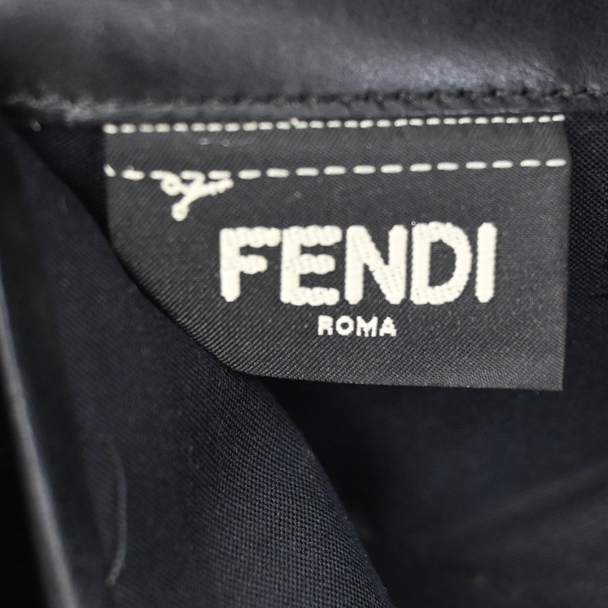 FENDI By The Way Logo Bifold Long Wallet Leather Black GHW Italy 63KD005