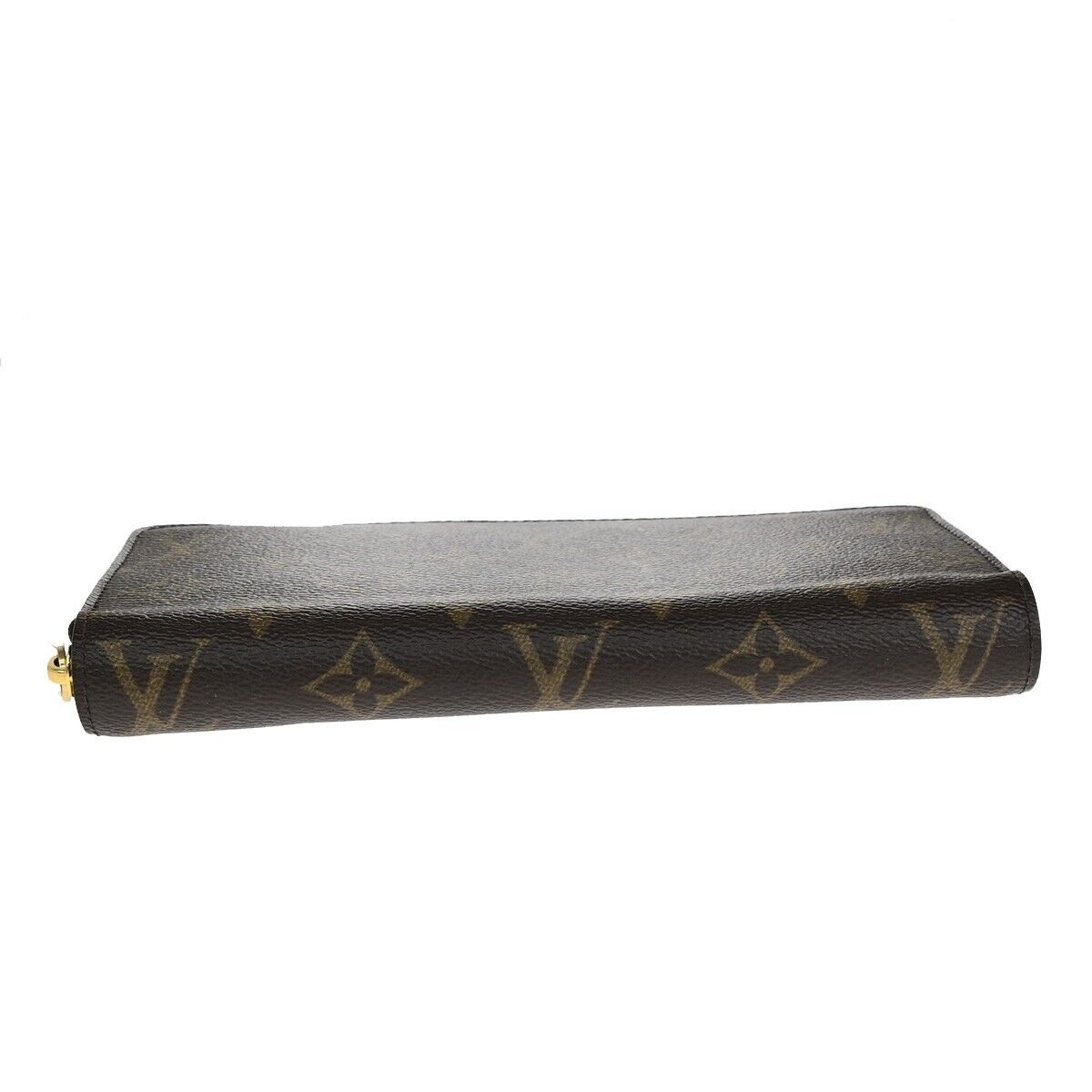 LOUIS VUITTON Zippy Long Wallet Monogram Leather Brown Fuchsia M41895 10EB840