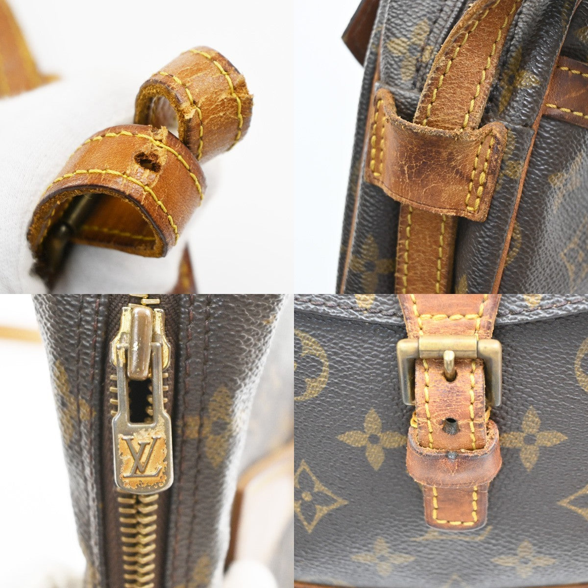 LOUIS VUITTON Jeune Fille PM Shoulder Bag Monogram Leather Brown M51227 61PA071