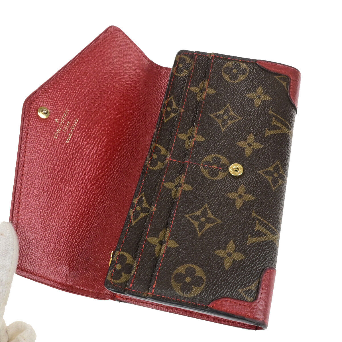 LOUIS VUITTON Sarah Retiro Long Wallet Monogram Leather BN RD M61184 30YG765