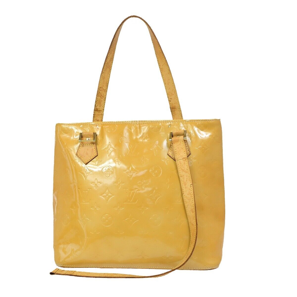 LOUIS VUITTON Houston Shoulder Bag Monogram Vernis Leather Beige M91004 09EB436
