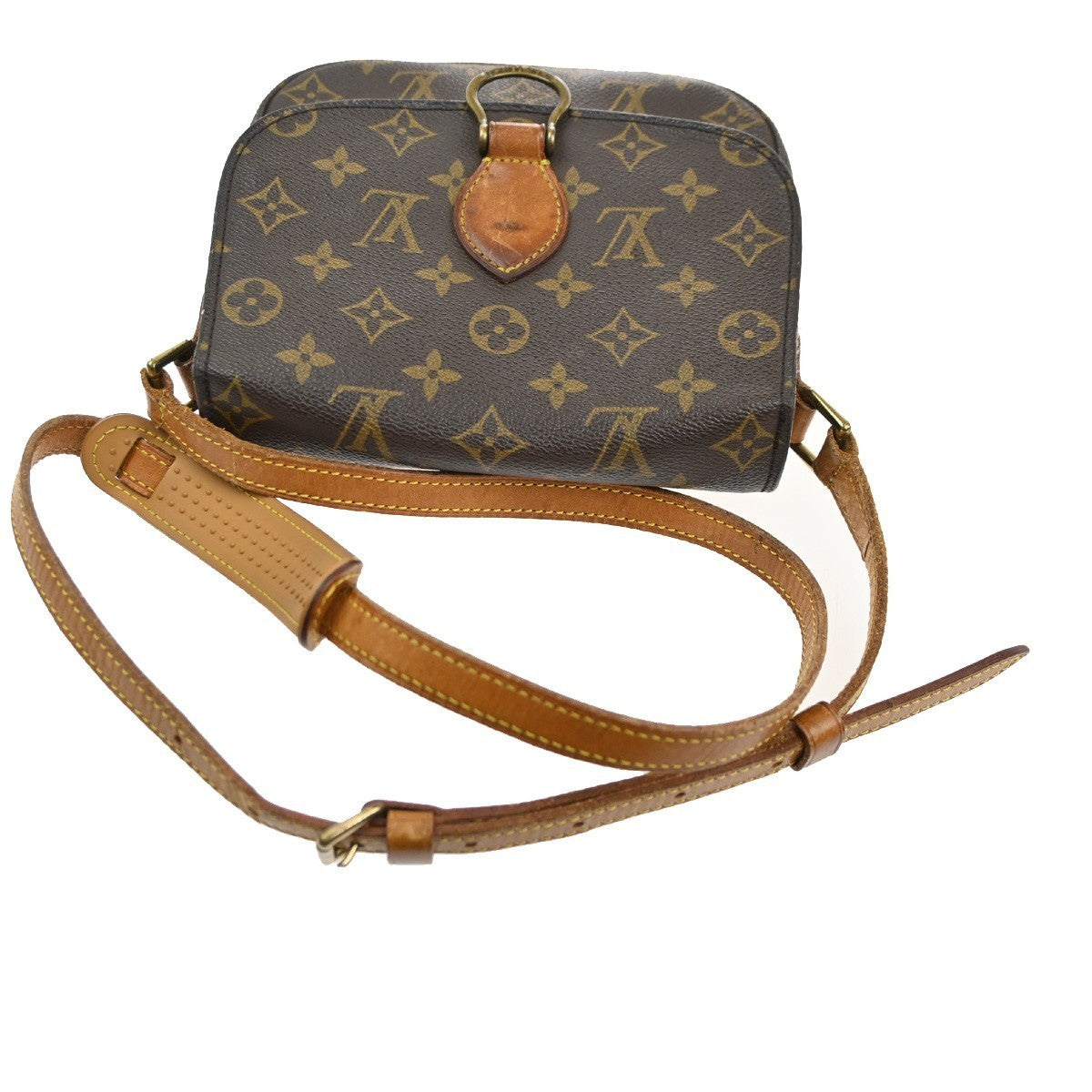 LOUIS VUITTON Saint Cloud MM Shoulder Bag Monogram Leather Brown M51243 83CA668