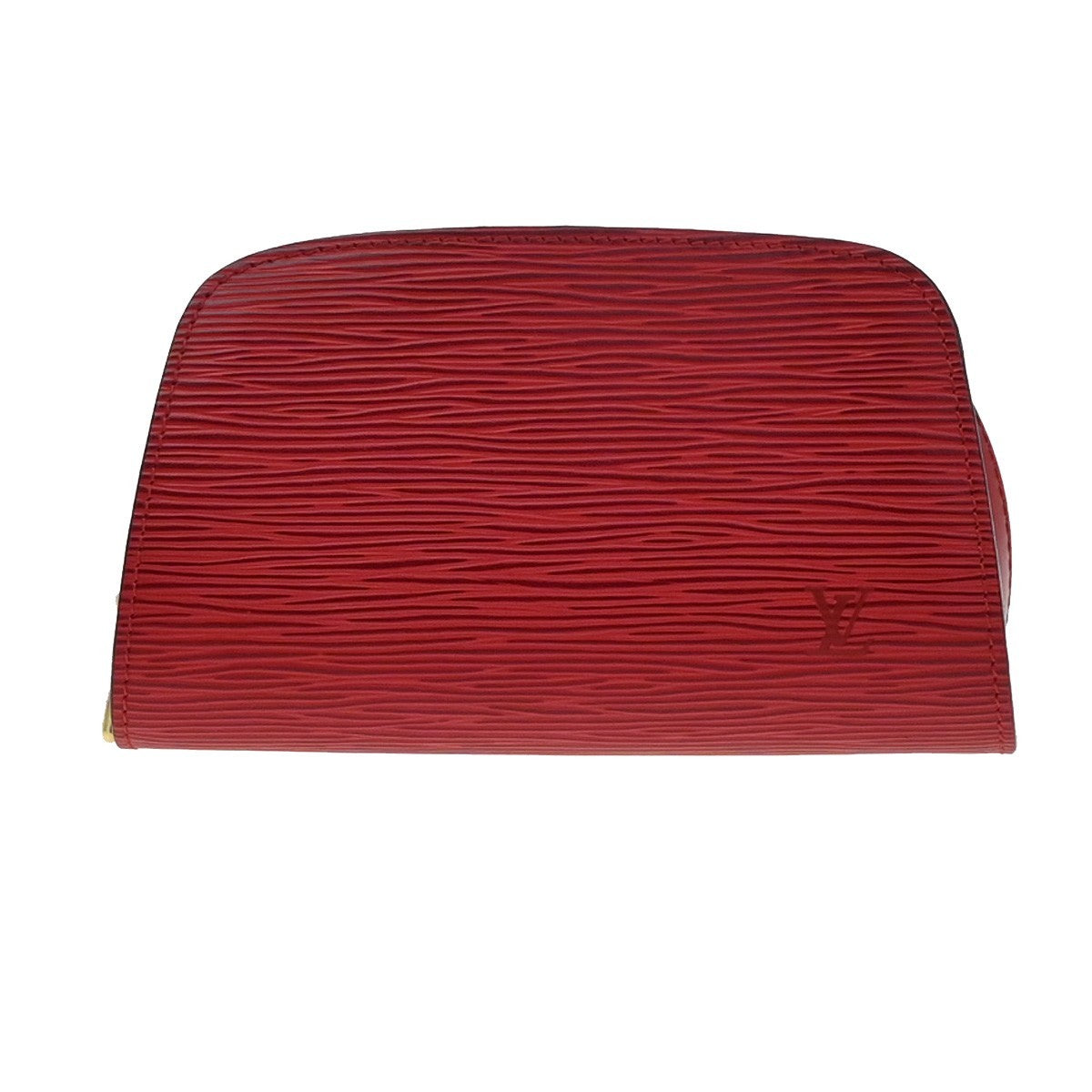 LOUIS VUITTON LV Logo Dauphine PM Pouch Bag Epi Leather Red M48447 02KP136