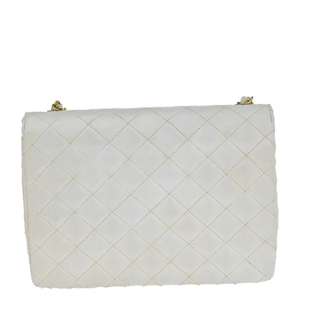 CHANEL CC Logo Matelasse 23 Chain Shoulder Bag Leather White GHW 667RJ821
