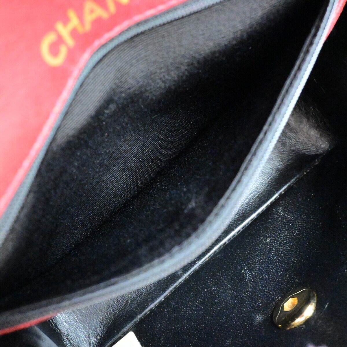 CHANEL CC Logo Mini Matelasse Chain Shoulder Bag Leather Red Vintage 335RF239