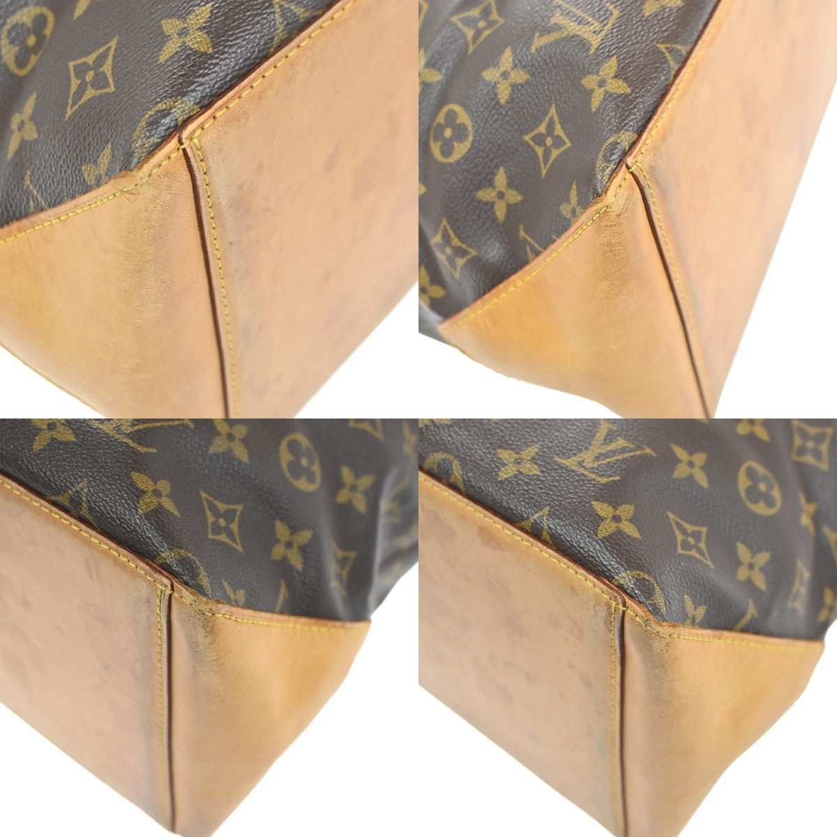 LOUIS VUITTON Cabas Mezzo Shoulder Bag Monogram Leather Brown M51151 77YH924