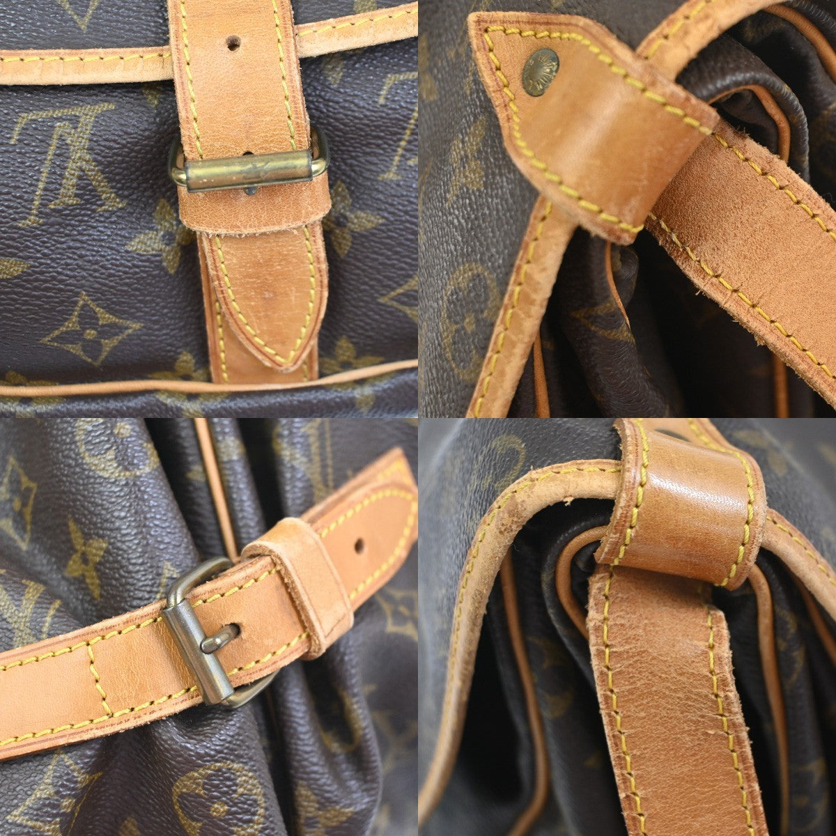 LOUIS VUITTON Saumur 35 Shoulder Bag Monogram Leather BN France M42254 73KC829