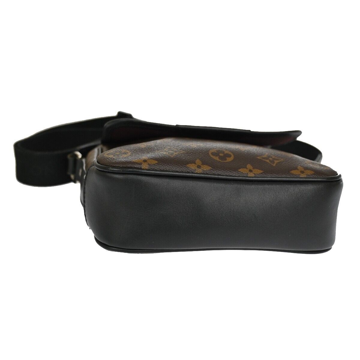 LOUIS VUITTON Bass PM Shoulder Bag Monogram Macassar Brown Black M56717 98YD576