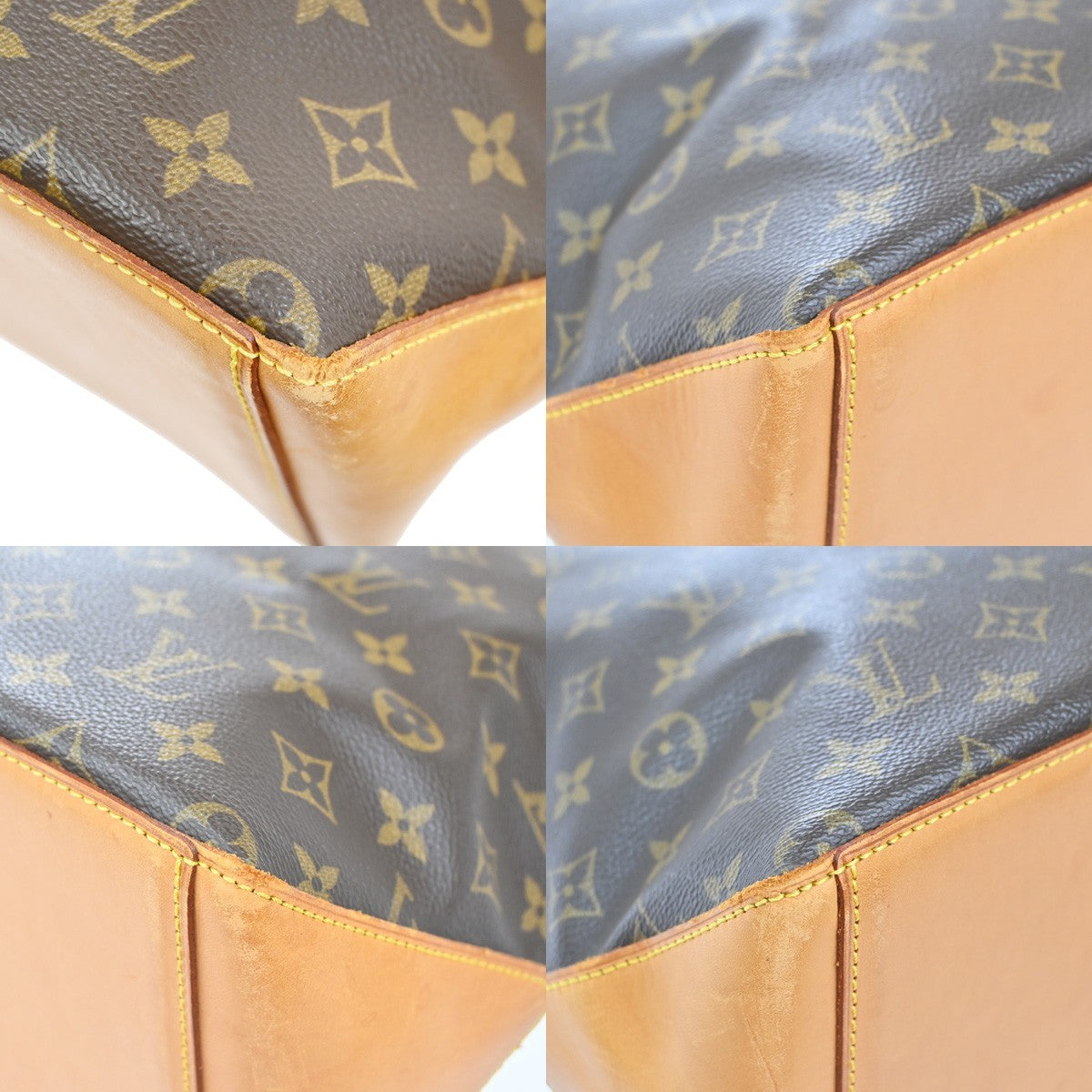 LOUIS VUITTON Cabas Mezzo Shoulder Bag Monogram Leather Brown M51151 85CA092